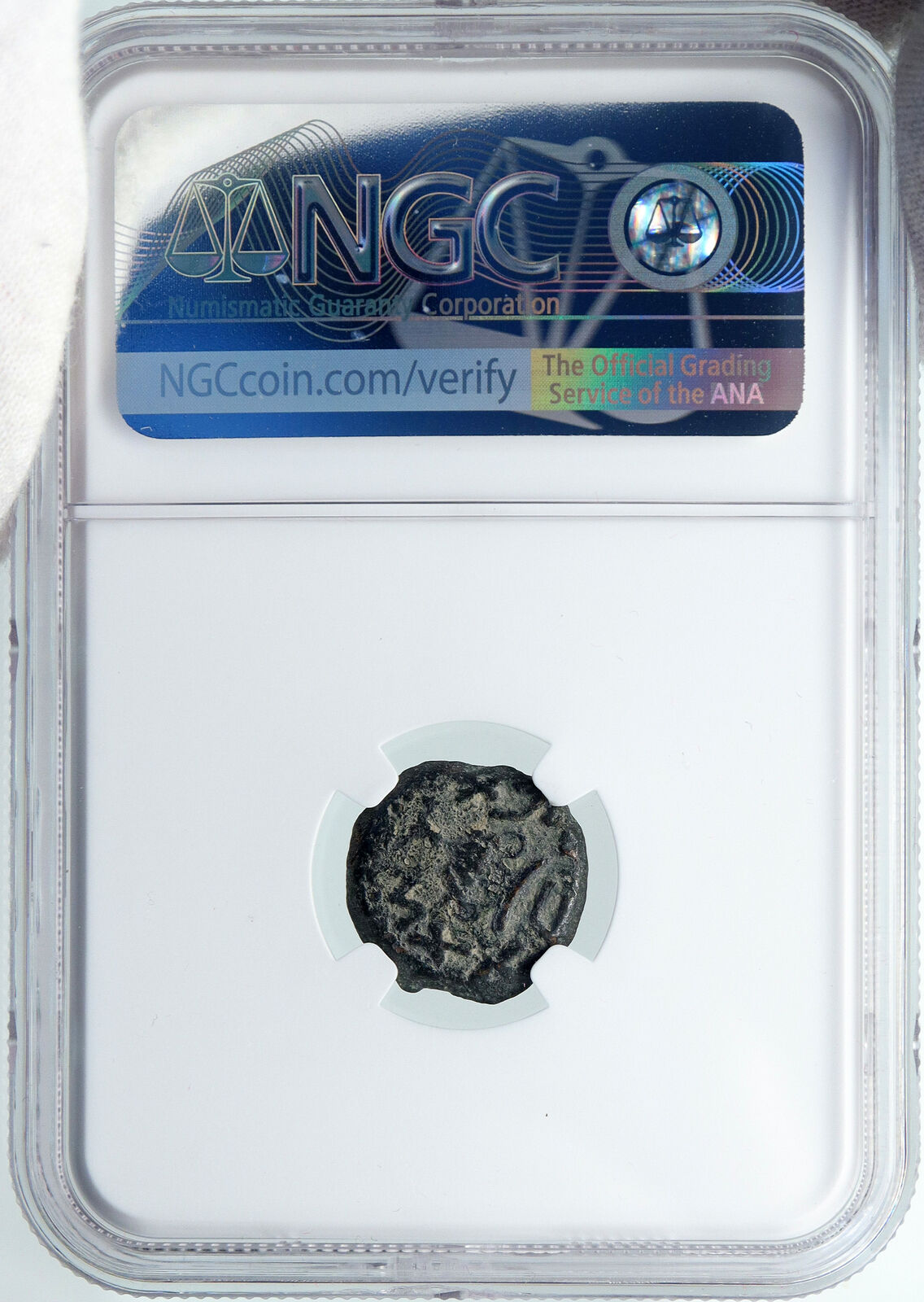 Authentic Ancient JEWISH WAR vs ROMANS 67AD Historical JERUSALEM Coin NGC i87790