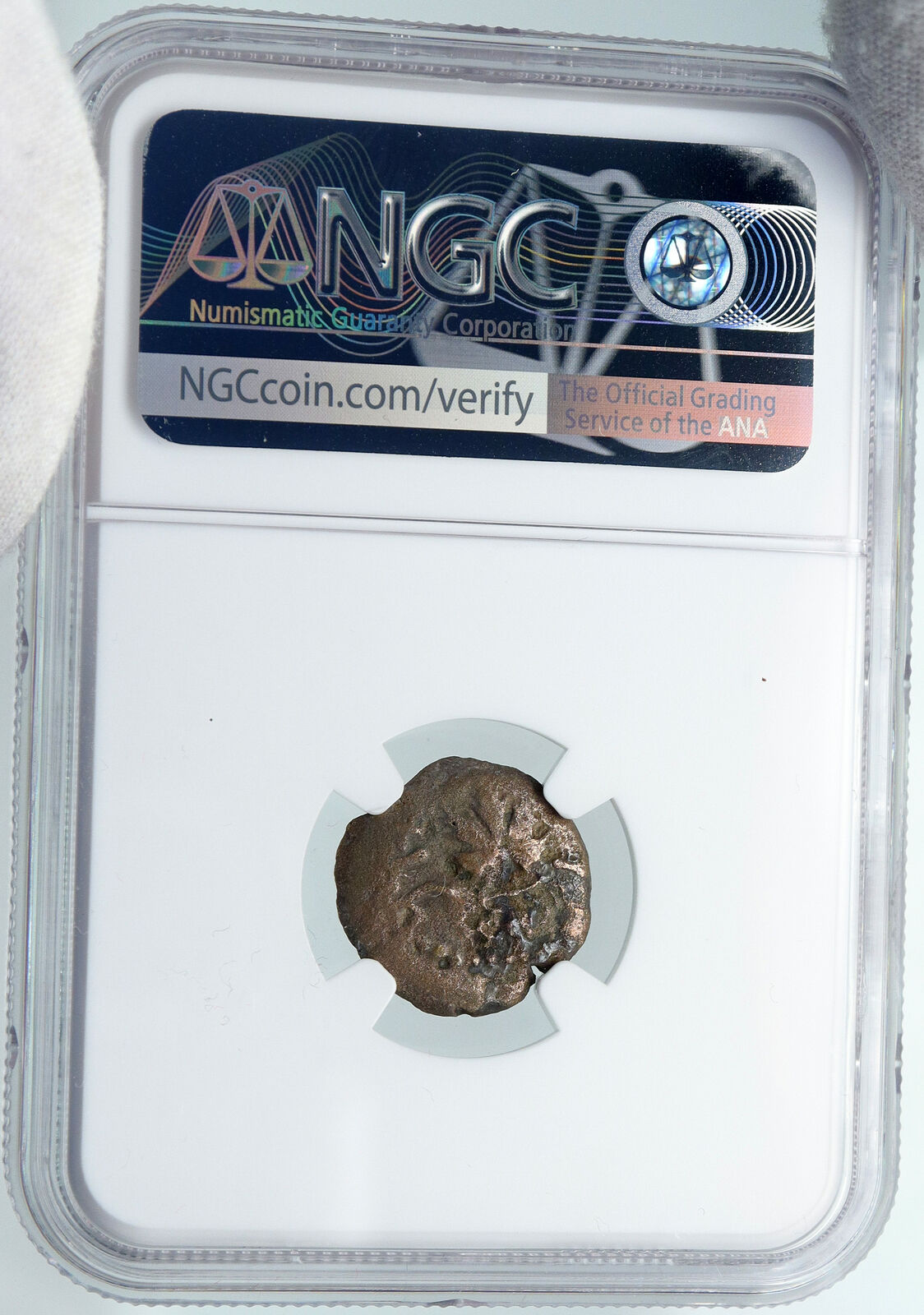 Authentic Ancient JEWISH WAR vs ROMANS 67AD Historical JERUSALEM Coin NGC i87780