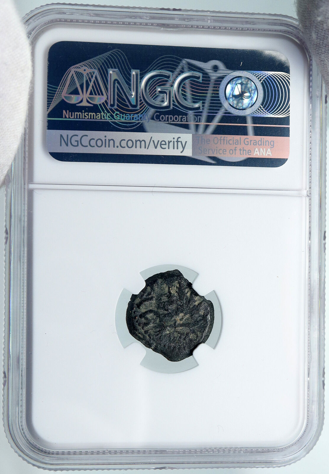 Authentic Ancient JEWISH WAR vs ROMANS 68AD Historical JERUSALEM Coin NGC i87770