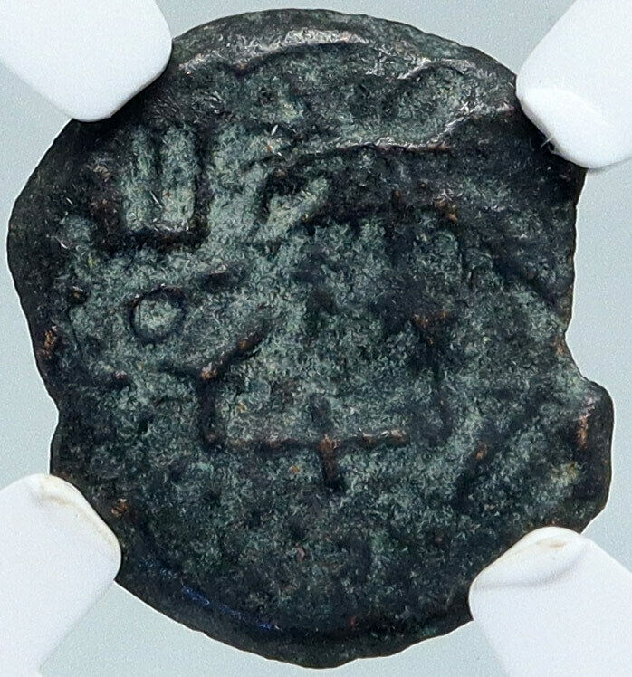 Authentic Ancient JEWISH WAR vs ROMANS 67AD Historical JERUSALEM Coin NGC i87763