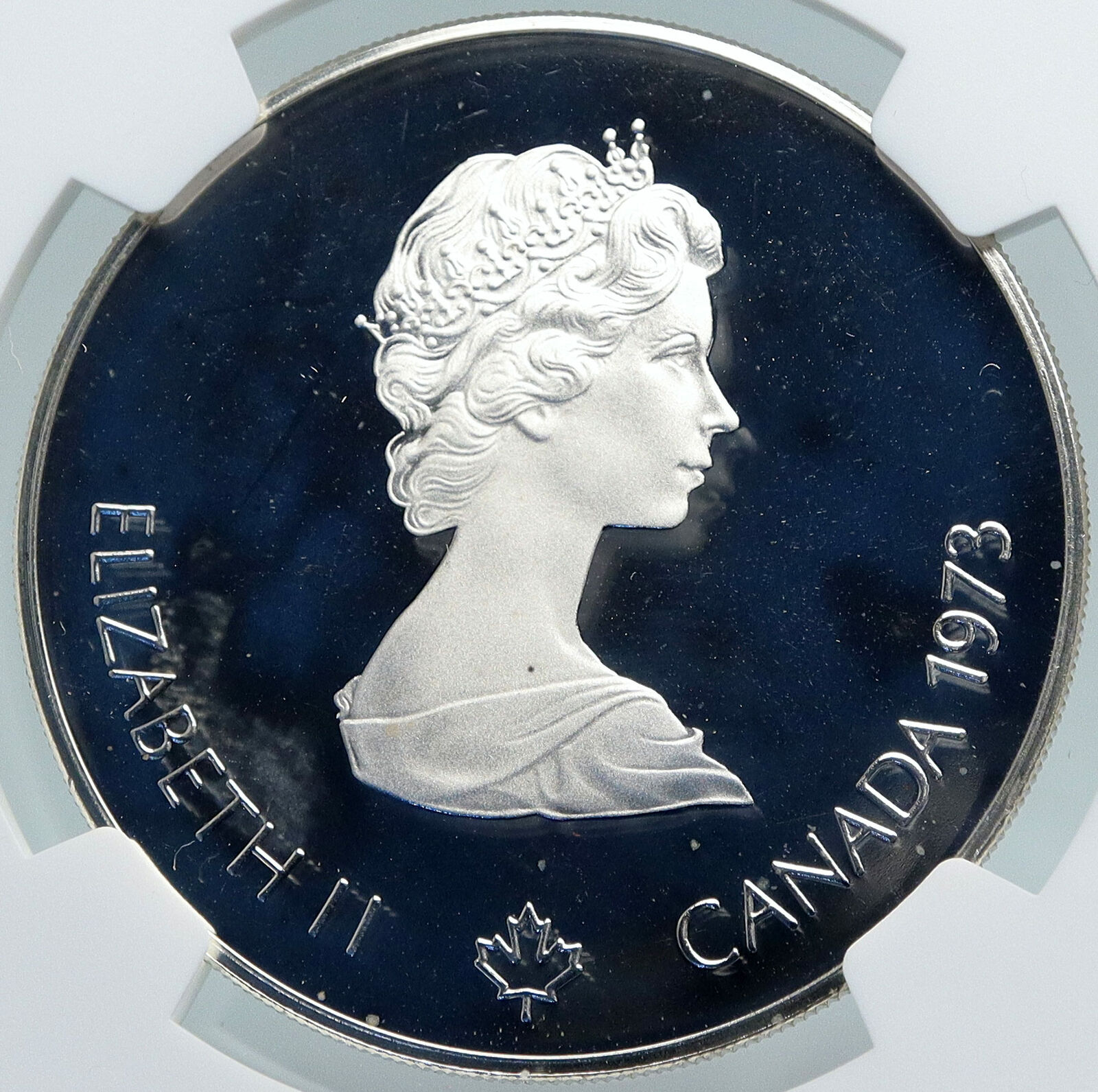 1973 CANADA Elizabeth II Olympics Montreal SAILBOATS PF Silver 5 Coin NGC i87832