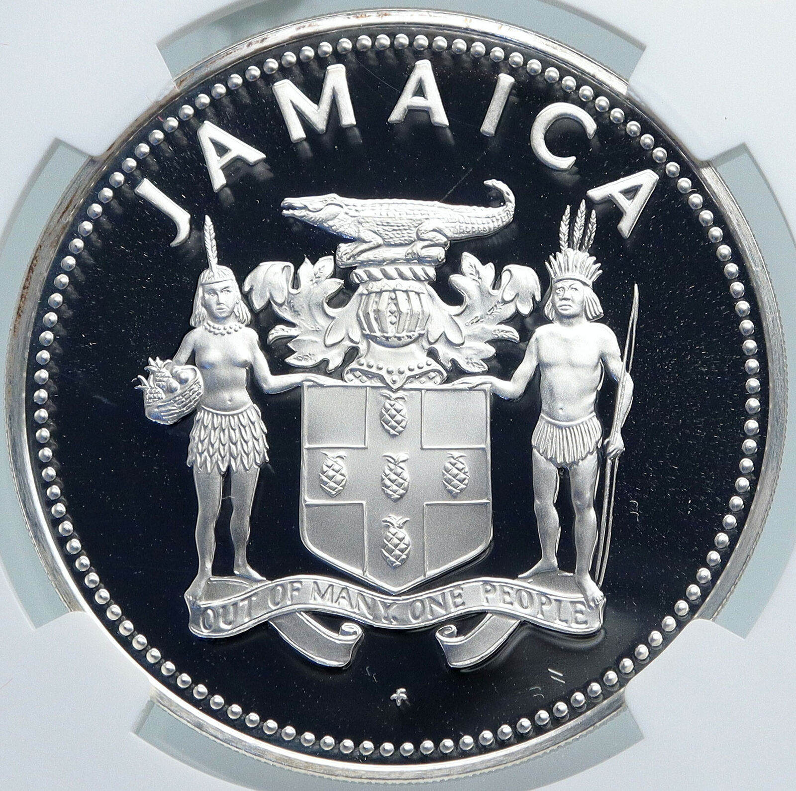 1980 JAMAICA Caribbean Development Bank VINTAGE PROOF SILVER $10 Coin NGC i87835