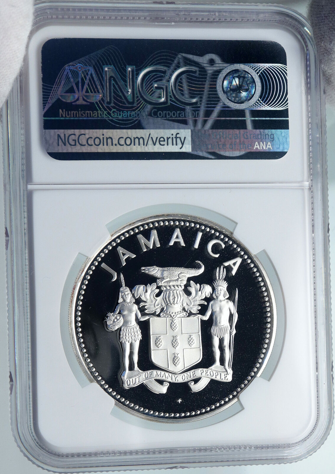 1980 JAMAICA Caribbean Development Bank VINTAGE PROOF SILVER $10 Coin NGC i87835