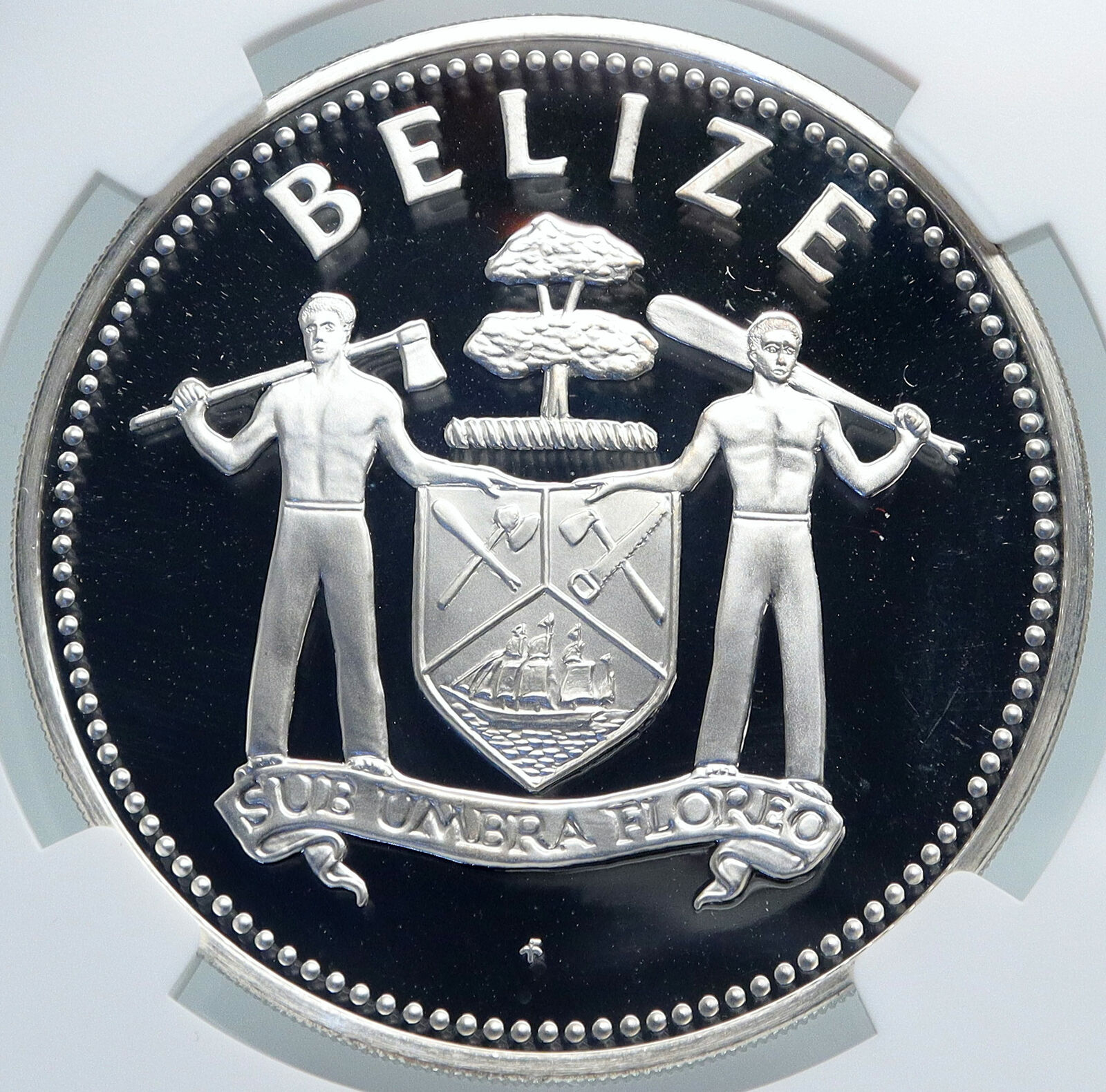 1980 BELIZE Caribbean Development Bank VINTAGE Proof SILVER $25 Coin NGC i87836