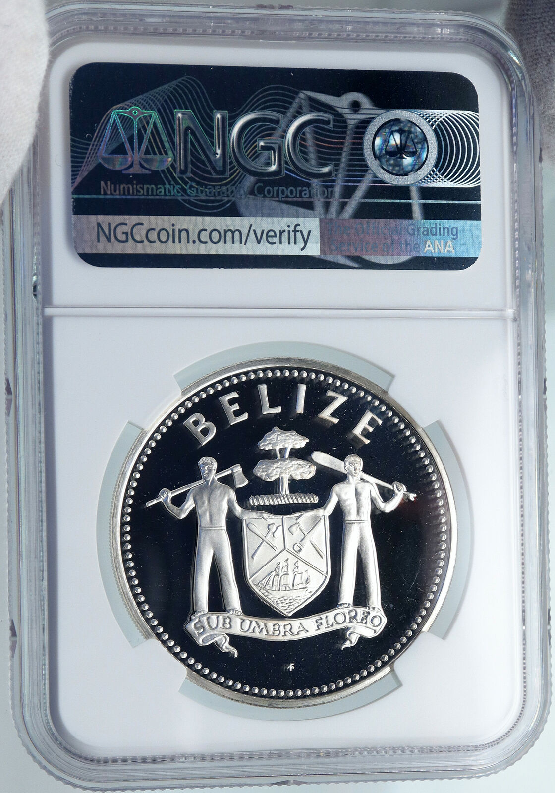 1980 BELIZE Caribbean Development Bank VINTAGE Proof SILVER $25 Coin NGC i87836