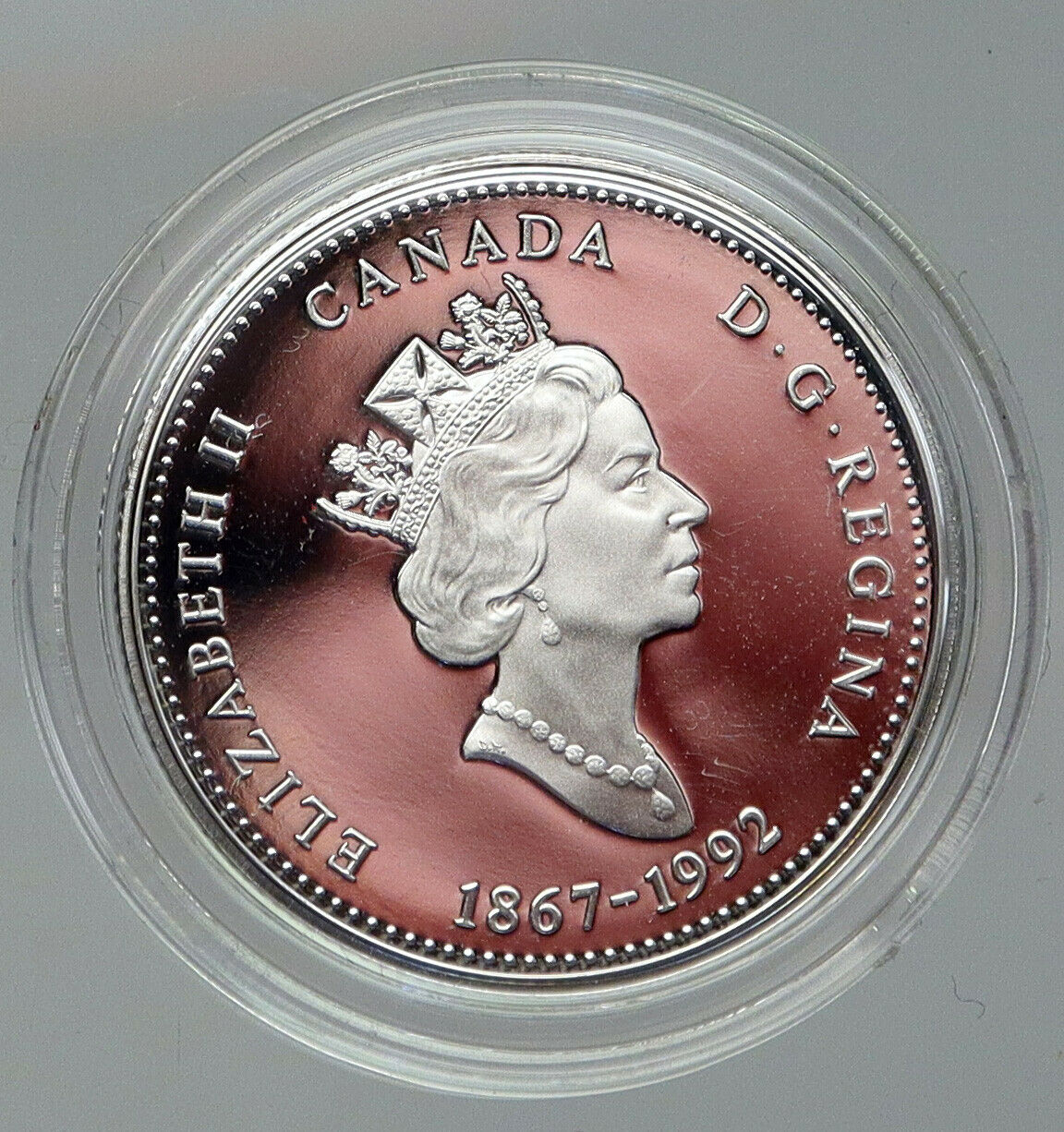 1992 CANADA ONTARIO PROVINCE Queen Elizabeth II Proof Silver 25 Cent Coin i92834