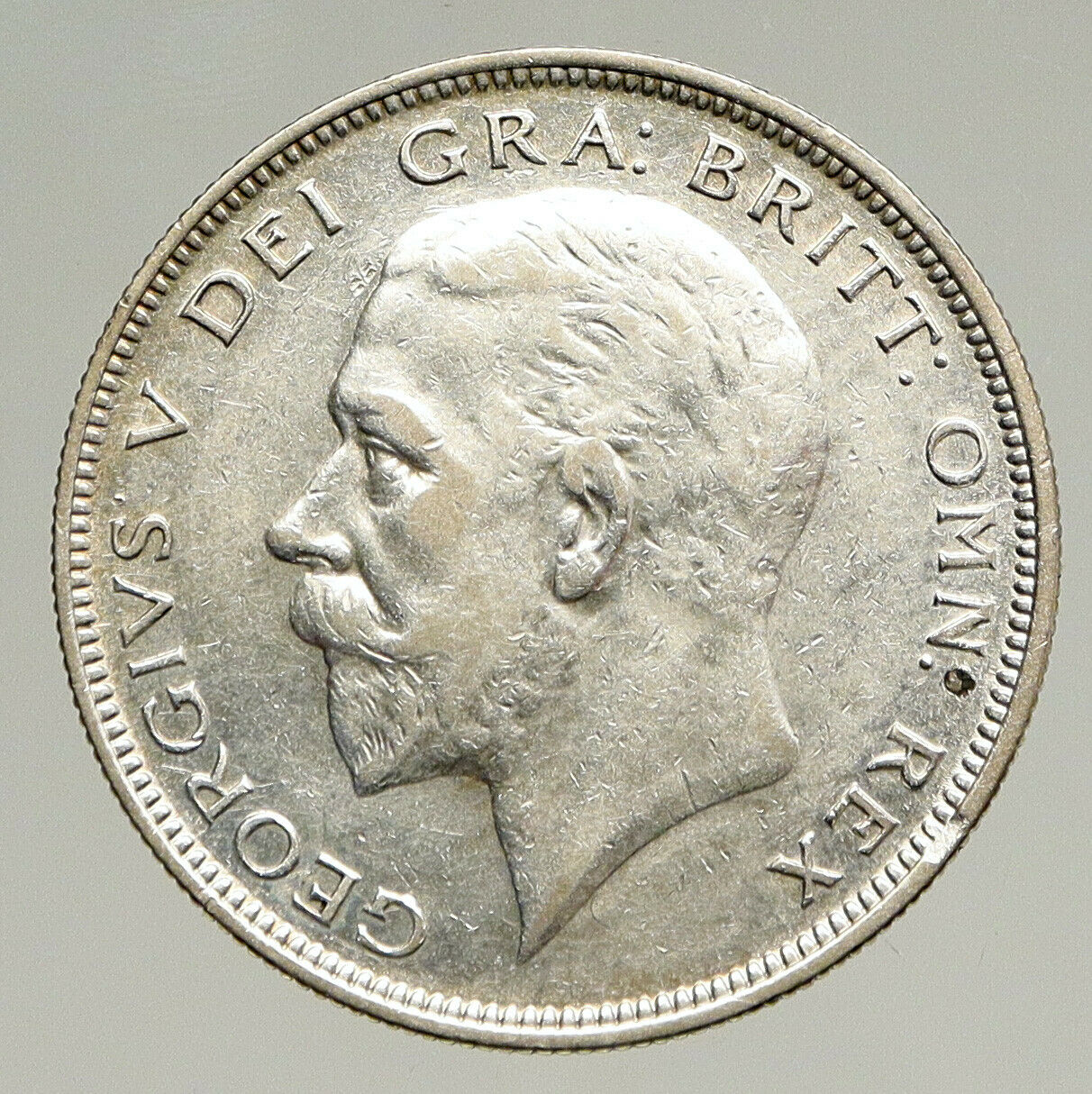 1933 Great Britain UK United Kingdom King George V SILVER 1/2 Crown Coin i94117