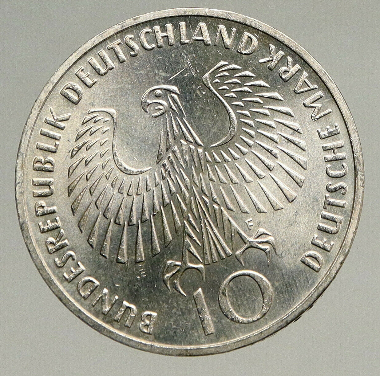 1972 Germany Munich Summer Olympic Antique Vintage Silver 10 Mark Coin i94106