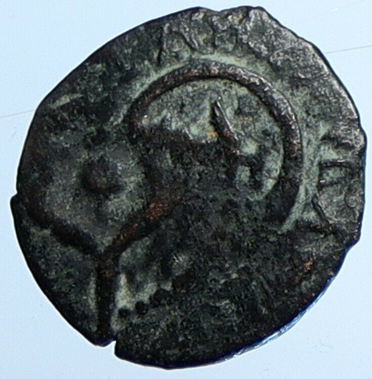 ALEXANDER JANNAEUS Jerusalem OLD Widow's Mite Coin OVERSTRIKE Hend 1145 i110523