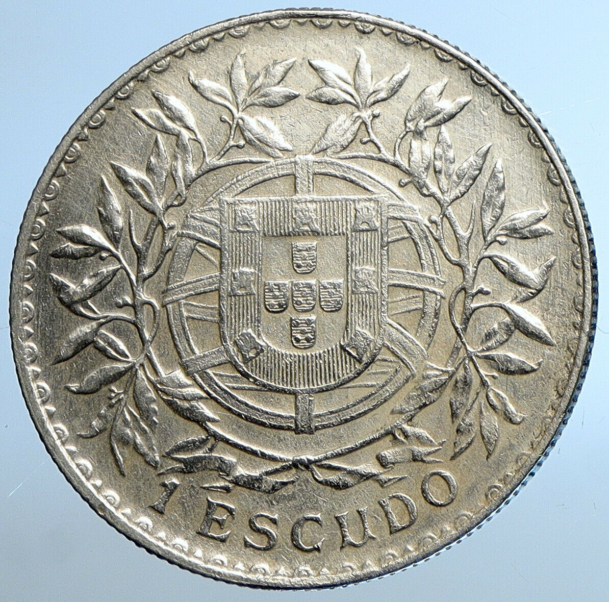 1915 PORTUGAL Vintage LIBERTY Cap PORTUGESE SHIELD Silver Escudo Coin i110808