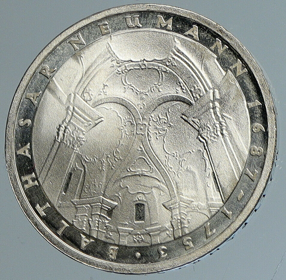 1978 GERMANY Balthasar Neumann CHURCH Vierzehnheiligen Silver 5 Mrk Coin i110771