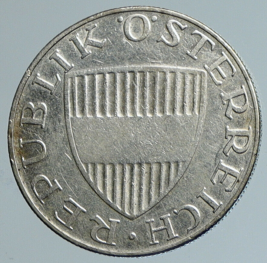 1957 Austria Wachau Woman 10 Schilling OLD Silver Austrian Coin Shield i110766