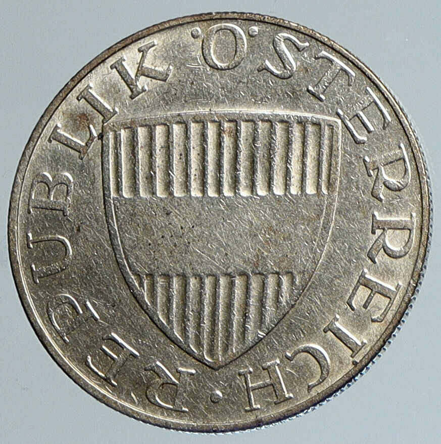 1959 AUSTRIA Wachau Woman Silver Austrian Shield OLD 10 Schilling Coin i110767