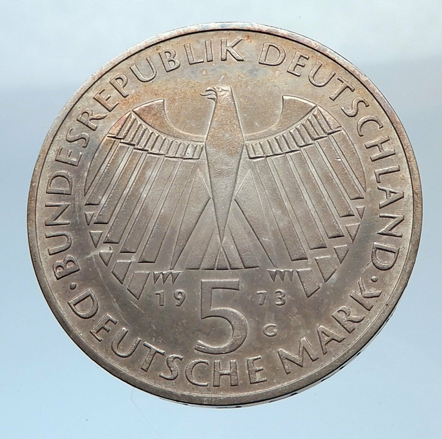 1973 GERMANY Proof Silver 5 Mark German Coin FRANFURT PARLIAMENT BUILDING i71932