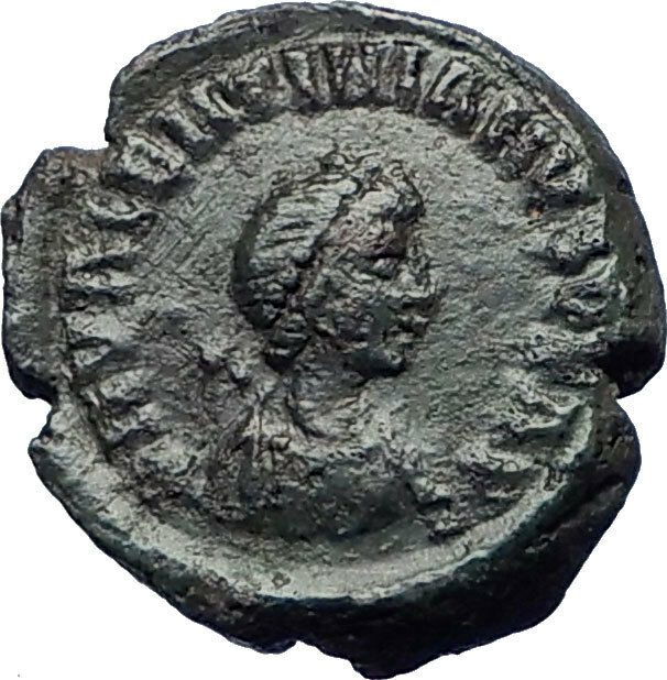 VALENTINIAN II 378AD Authentic Genuine Ancient Roman Coin Wreath i73672