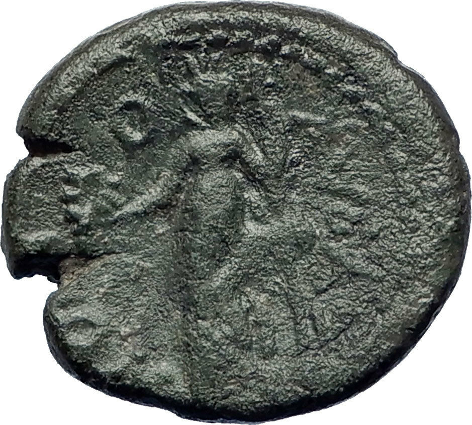 SYRACUSE Sicily under ROMANS 212BC RARE Ancient Greek Coin Serapis Isis i73963