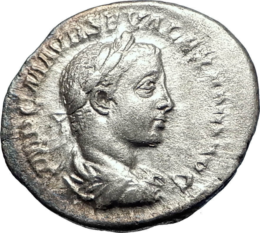 SEVERUS ALEXANDER 224AD Rome Ancient Silver Roman Coin SALUS Health i73569