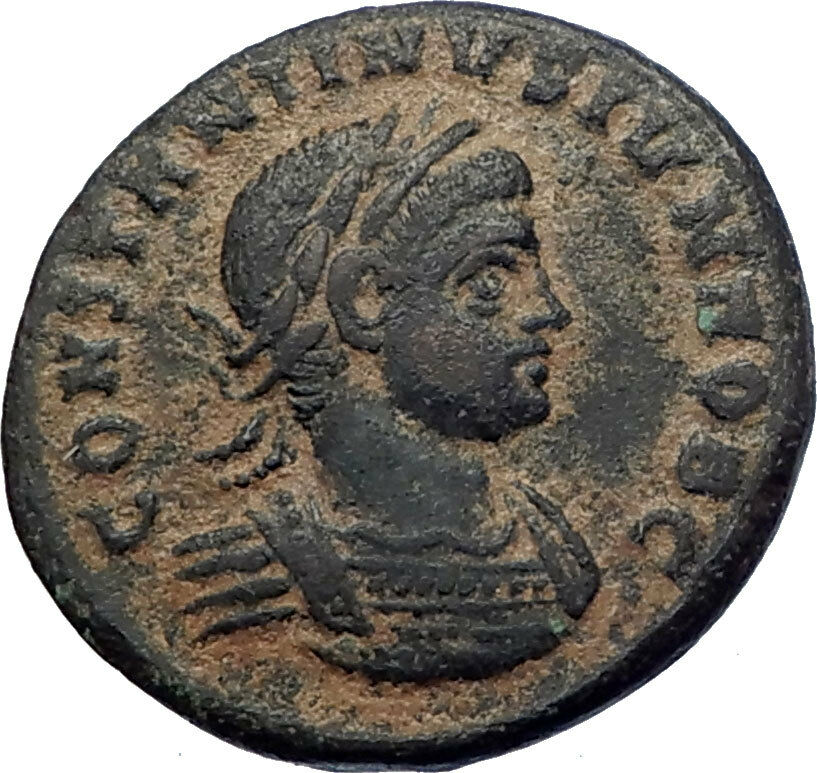 CONSTANTINE II Constantine the Great son 321AD Ancient Roman Coin Wreath i73663