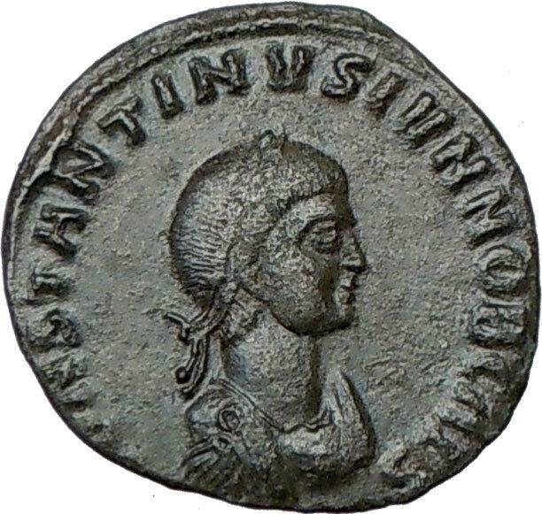 CONSTANTINE II Constantine the Great son Ancient Roman Coin Nude SOL SUN i19683