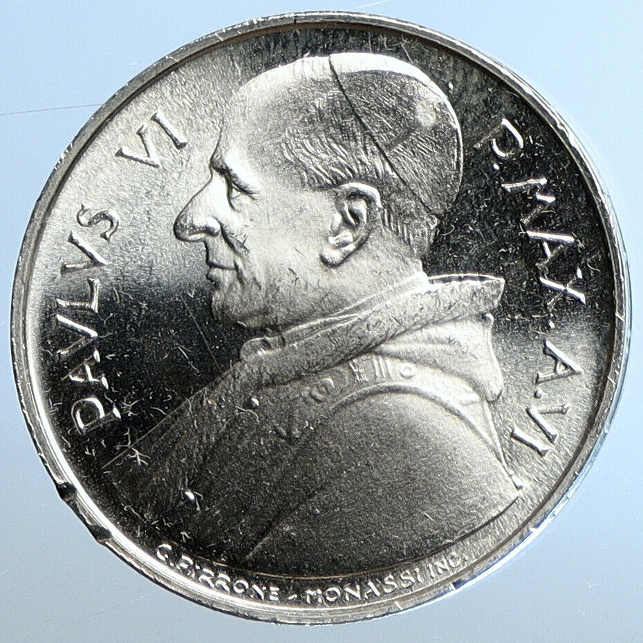 1968 VATICAN City POPE PAUL VI Old Silver 500 Lire Italian Italy Coin i110836