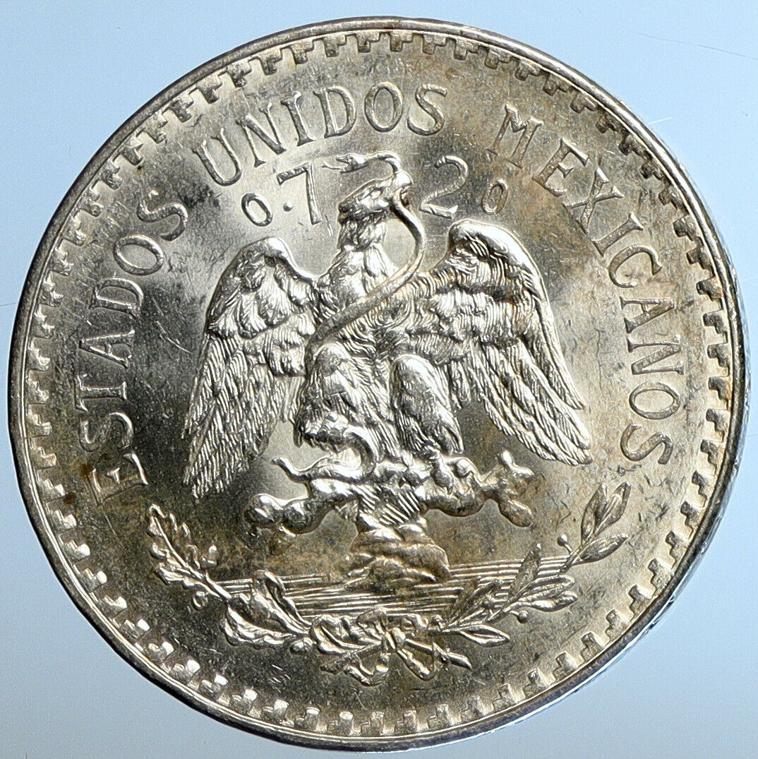 1934 M MEXICO Large Eagle Liberty Cap Mexican Antique Silver Peso Coin i110916