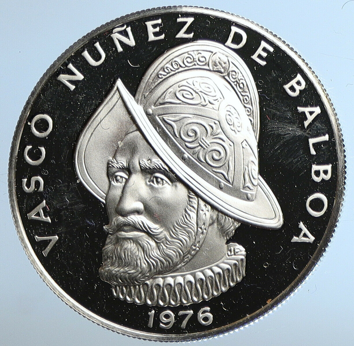 1976 PANAMA BIG Proof Silver CONQUISTADOR BALBOA Central America Coin i110927