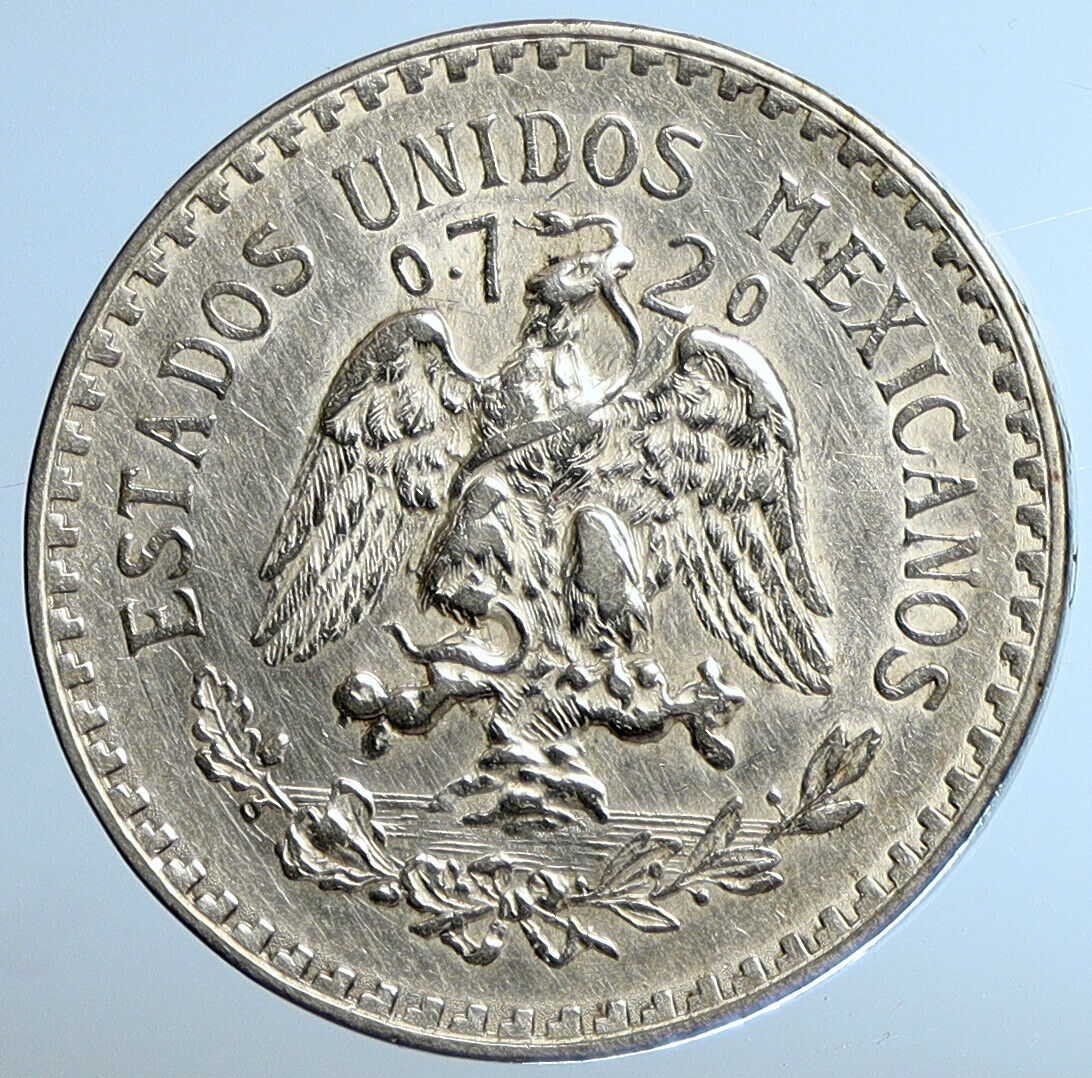 1933 Mo MEXICO Large Eagle Liberty Cap Mexican Antique Silver Peso Coin i110970