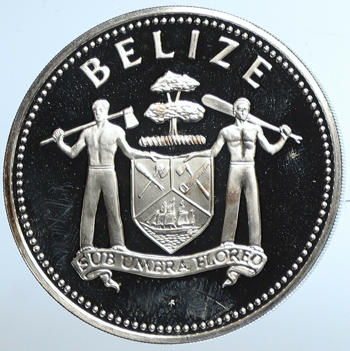 1980 BELIZE Caribbean Development Bank VINTAGE Old Proof SILVER $25 Coin i110930