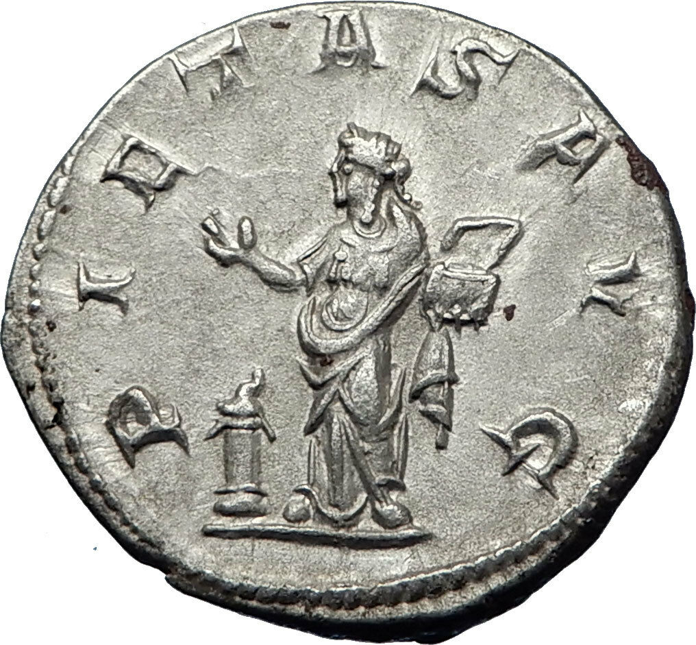 OTACILIA SEVERA wife of Philip I 248AD Silver Ancient Roman Coin Pietas i70279