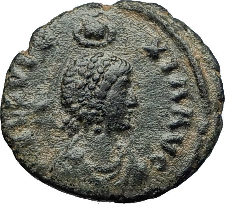 EUDOXIA Arcadius Wife 400AD Authentic Ancient Roman Coin HAND OF GOD i70718