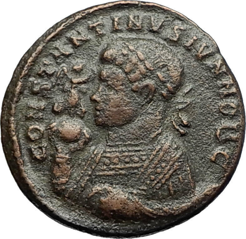 CONSTANTINE II Jr 321AD Trier Authentic Ancient Genuine Roman Coin ALTAR i70716