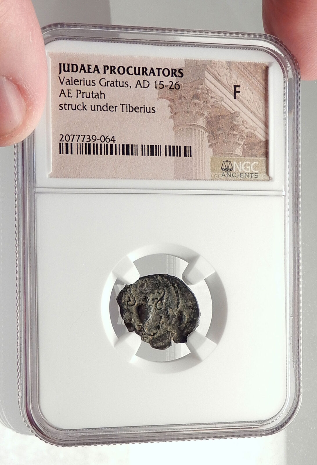 VALERIUS GRATUS Roman Jerusalem Prefect TIBERIUS LIVIA Biblical Coin NGC i70838