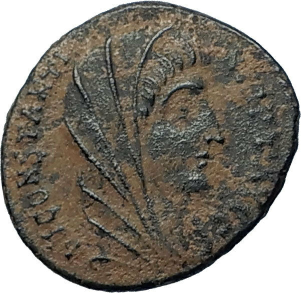 CONSTANTINE I the Great CHARIOT to GOD HAND in HEAVEN Ancient Roman Coin i68183