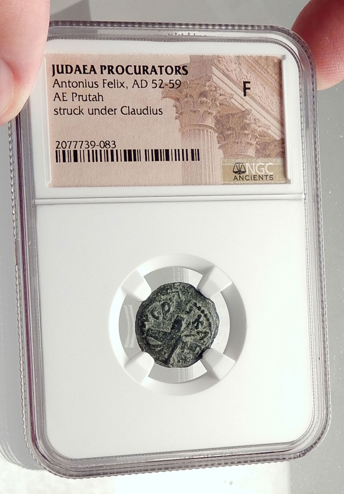 BRITANNICUS NERO Antonius Felix Jerusalem Ancient Roman CLAUDIUS Coin NGC i70986