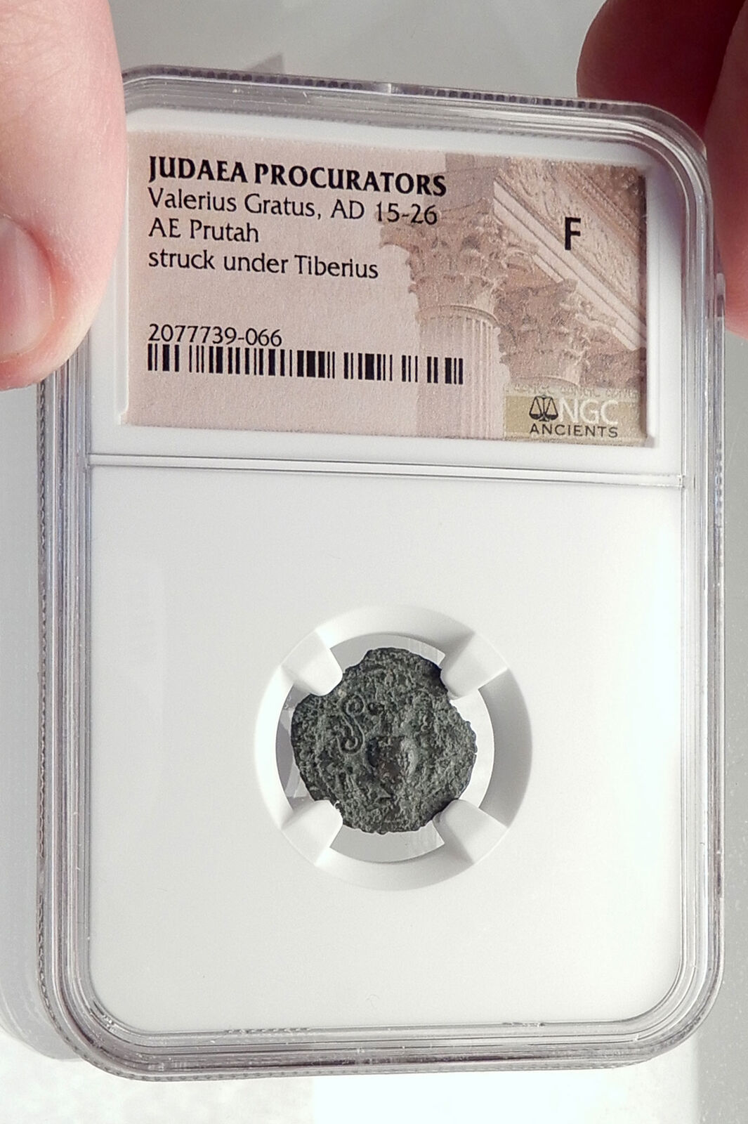 VALERIUS GRATUS Roman Jerusalem Prefect TIBERIUS LIVIA Biblical Coin NGC i70894