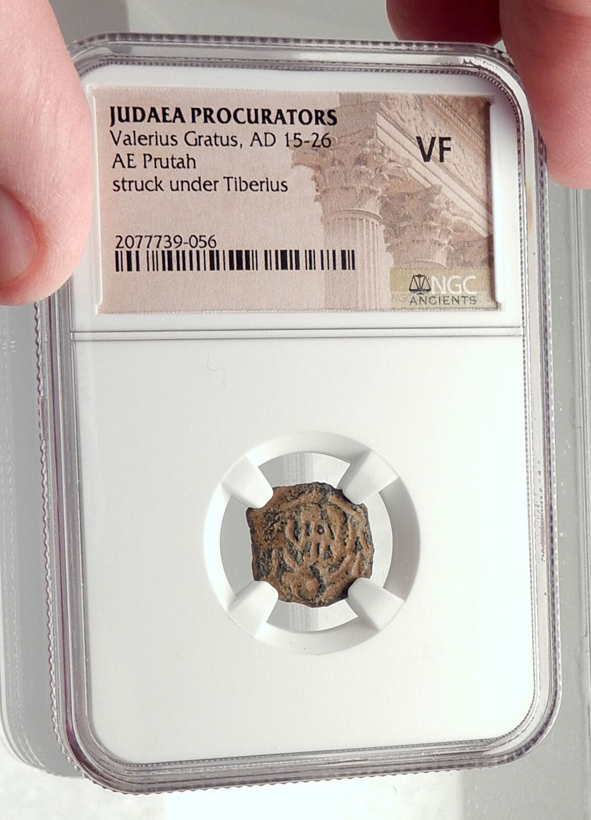 VALERIUS GRATUS Roman Jerusalem Prefect TIBERIUS LIVIA Biblical Coin NGC i70890