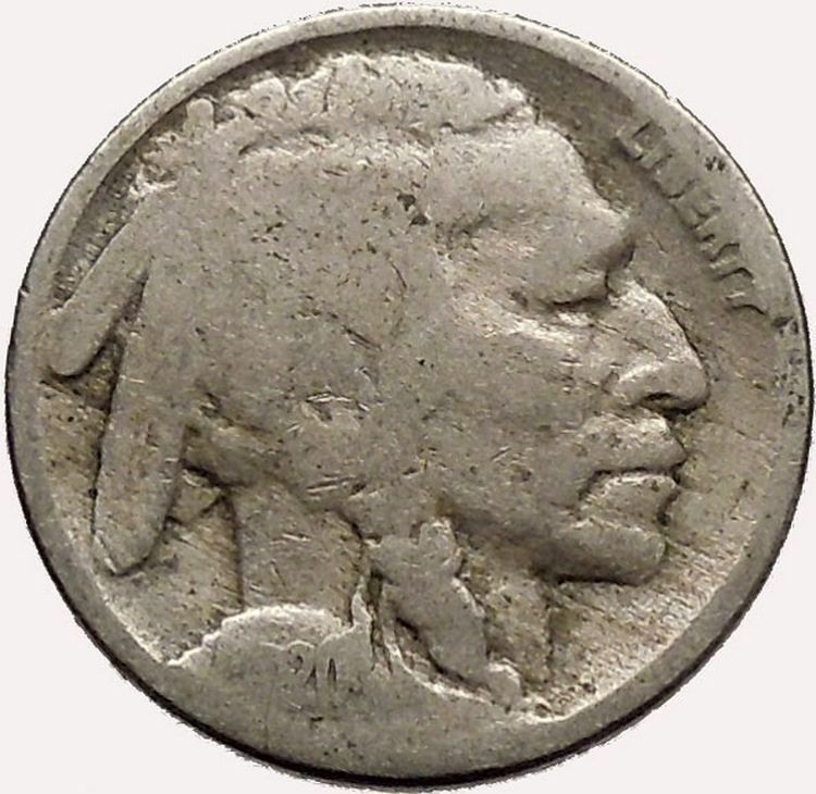 1920 BUFFALO NICKEL 5 Cents of United States of America USA Antique Coin i43589