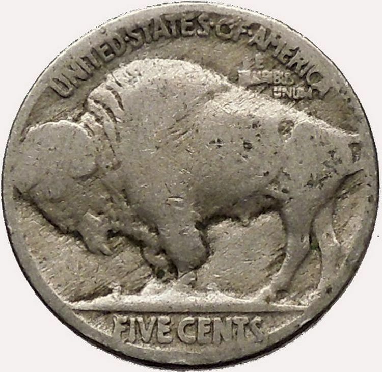 1920 BUFFALO NICKEL 5 Cents of United States of America USA Antique Coin i43589