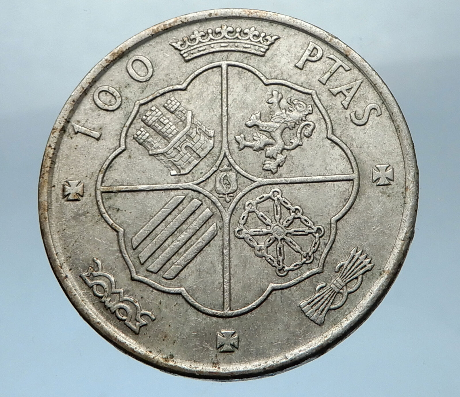 1966 Francisco Franco Cadillo of Spain 100 Pesetas Silver Spanish Coin i68239