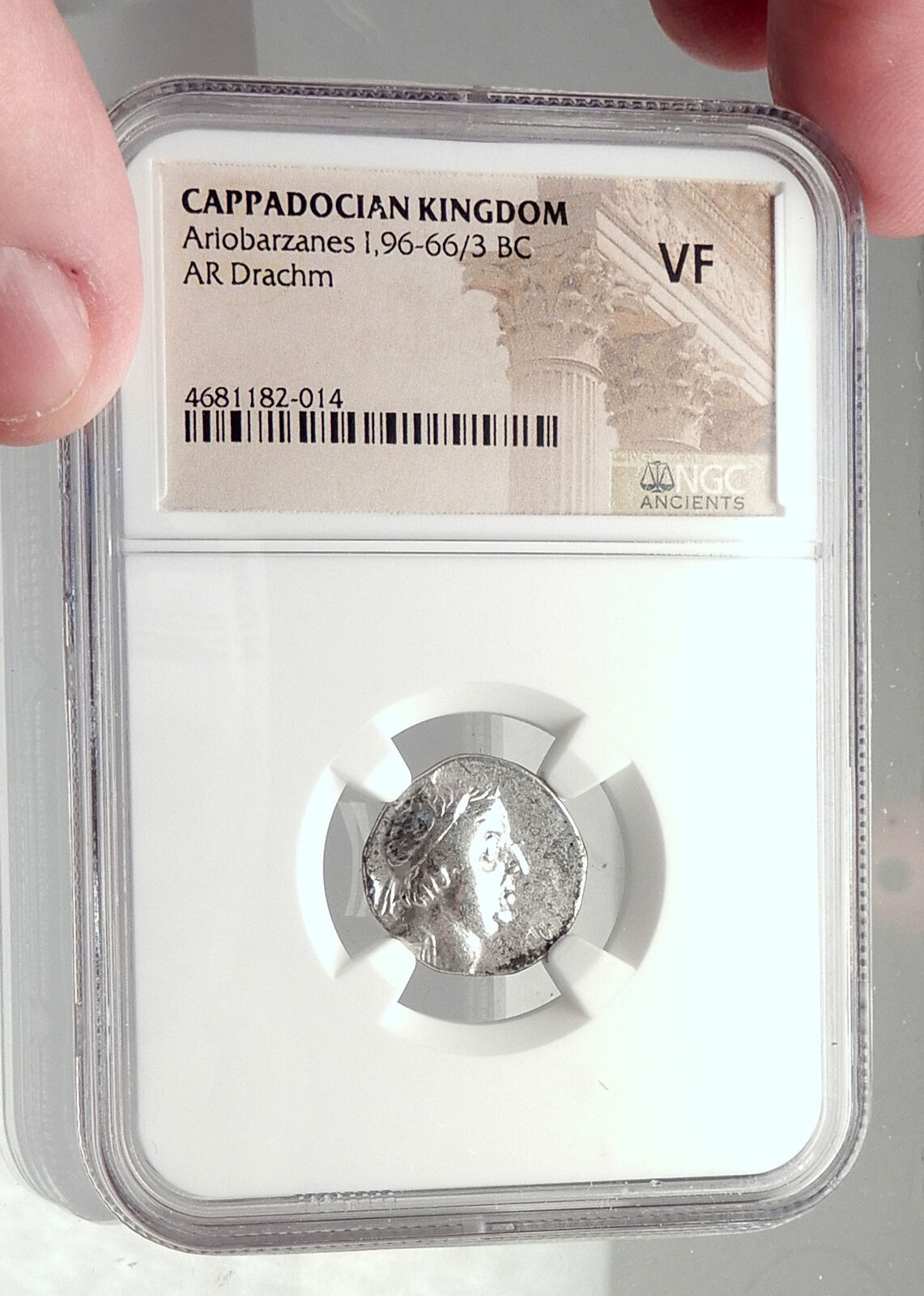 Ariobarzanes I Philoromaios Cappadocia Kingdom 85BC Silver Greek Coin NGC i72831