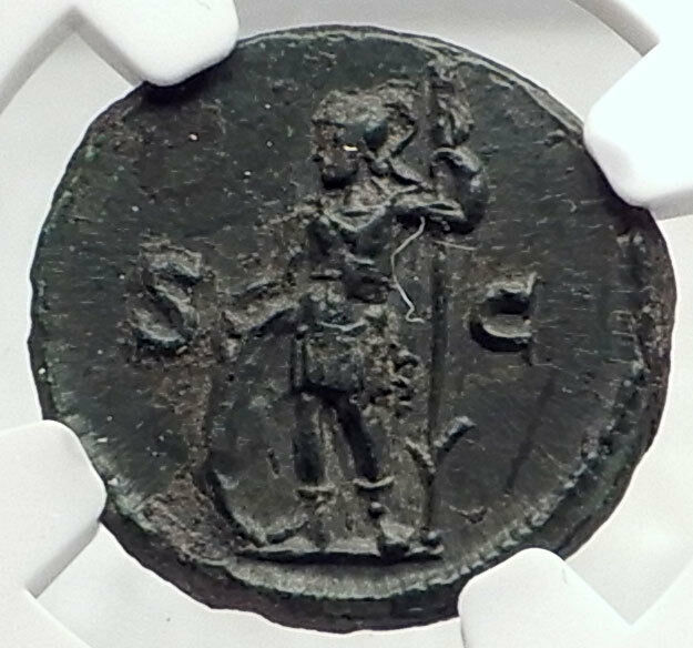 TRAJAN DECIUS Authentic Ancient QUADRANS As or SEMIS Roman Coin MARS NGC i72923