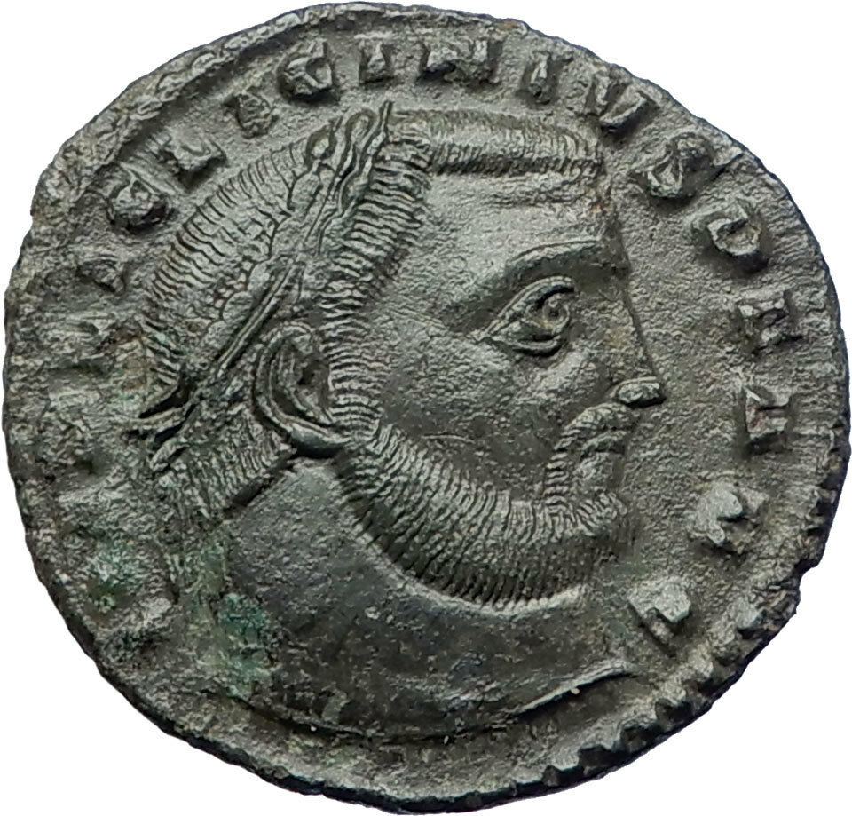 LICINIUS I 312AD Authentic Ancient Roman Coin JUPITER Eagle Victory i73207