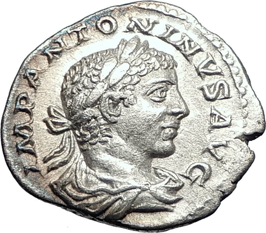 ELAGABALUS 219AD Rome Authentic Ancient Silver Roman Coin Providentia i73556