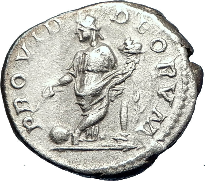 ELAGABALUS 219AD Rome Authentic Ancient Silver Roman Coin Providentia i73556