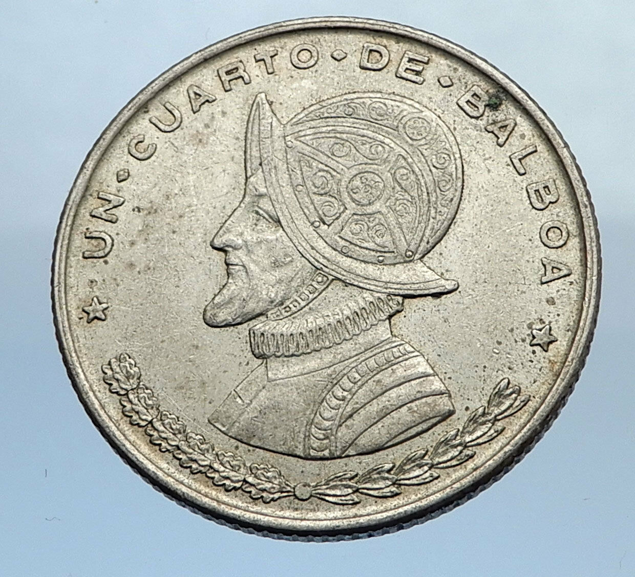 1961 PANAMA OLD Vintage Silver Spanish CONQUISTADOR Quarter w BALBOA Coin i69897