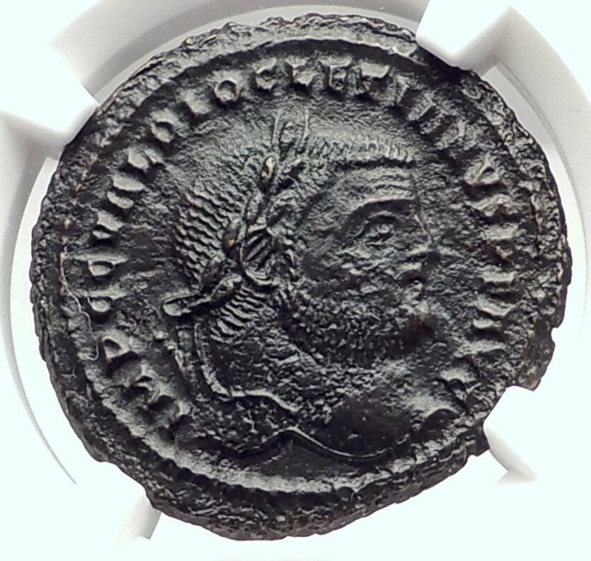 DIOCLETIAN Authentic Ancient 295AD Follis Ancient Roman Coin GENIUS NGC i73296