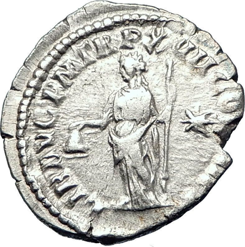 COMMODUS son of Marcus Aurelius 192AD Ancient Silver Roman Coin Liberty i73597