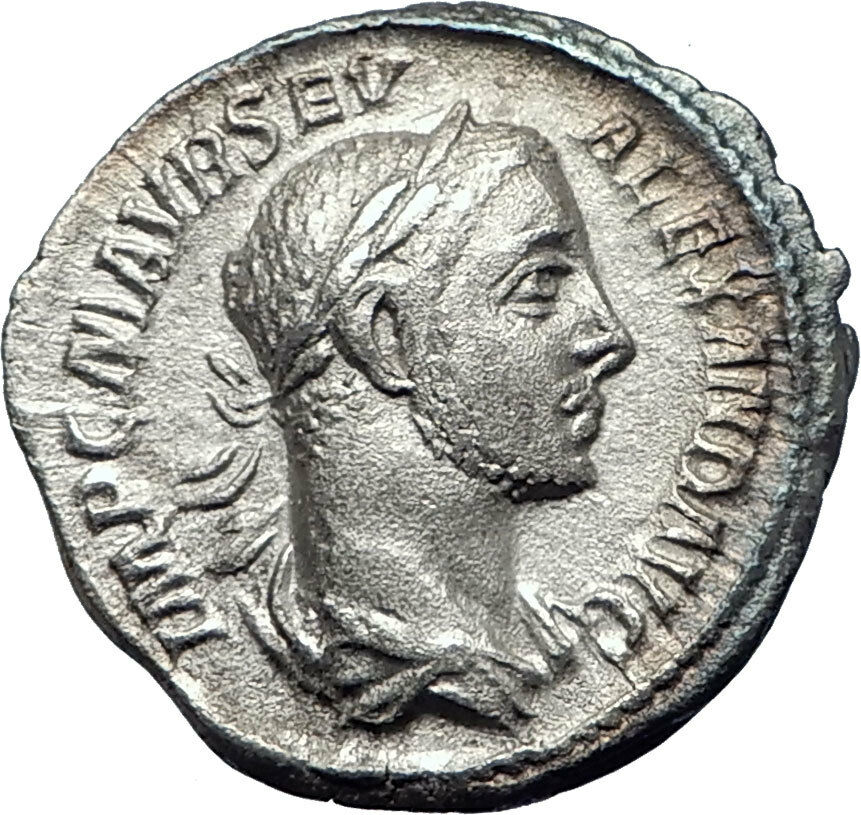 SEVERUS ALEXANDER 226AD Rome Authentic Ancient Silver Roman Coin ANNONA i73566