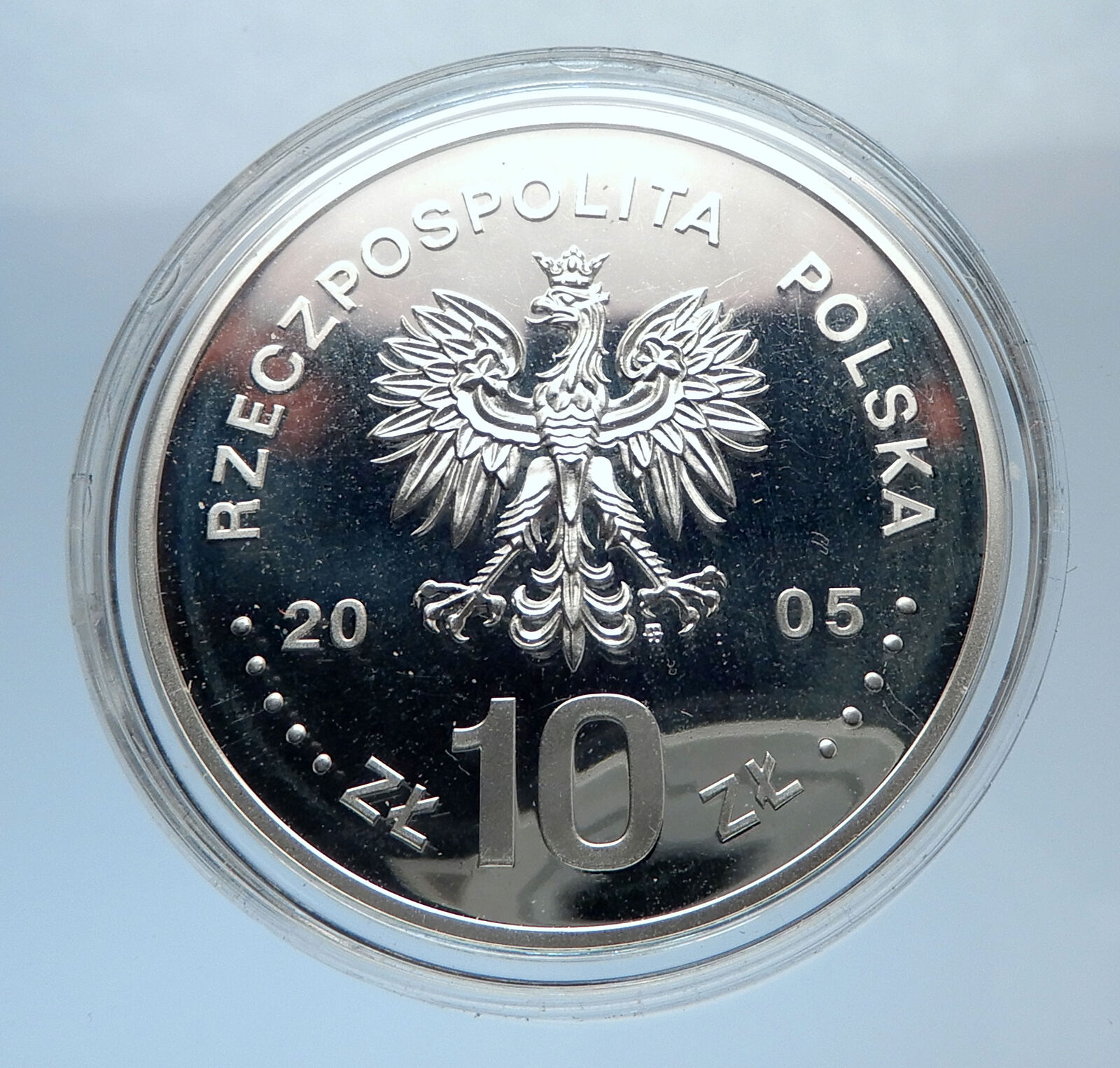 2005 POLAND Silver 10 Zlotych w STANISLAW AUGUST PONIATOWSKI POLISH Coin i71841