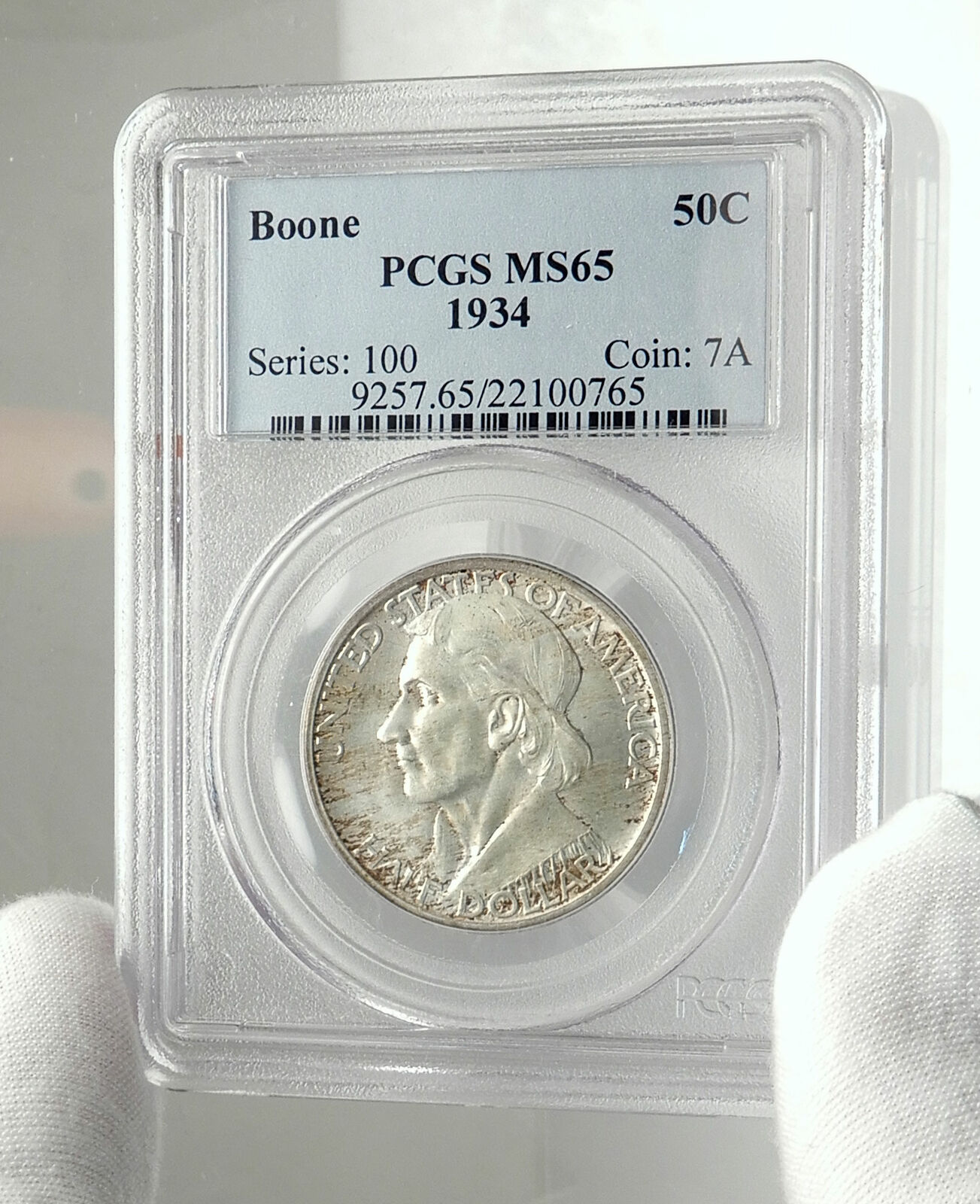 1934 DANIEL BOONE 200th Commemorative US Silver Half Dollar Coin PCGS MS i76424